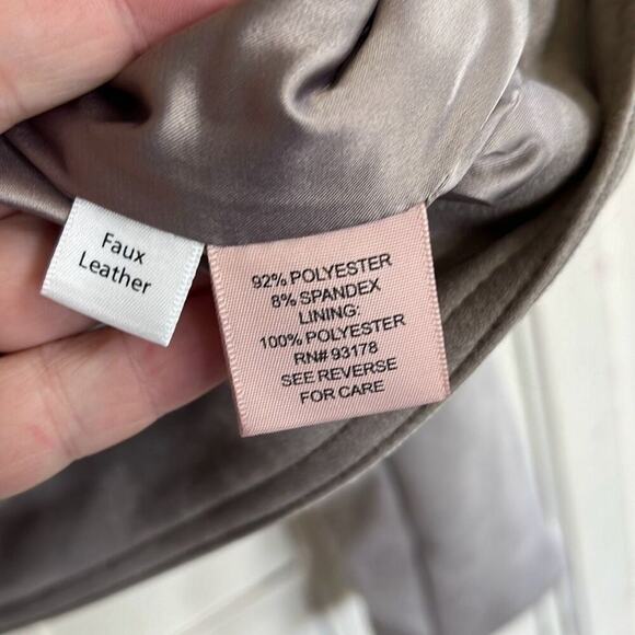 NWT Philosophy size large beige faux suede bomber jacket - Picture 4 of 4